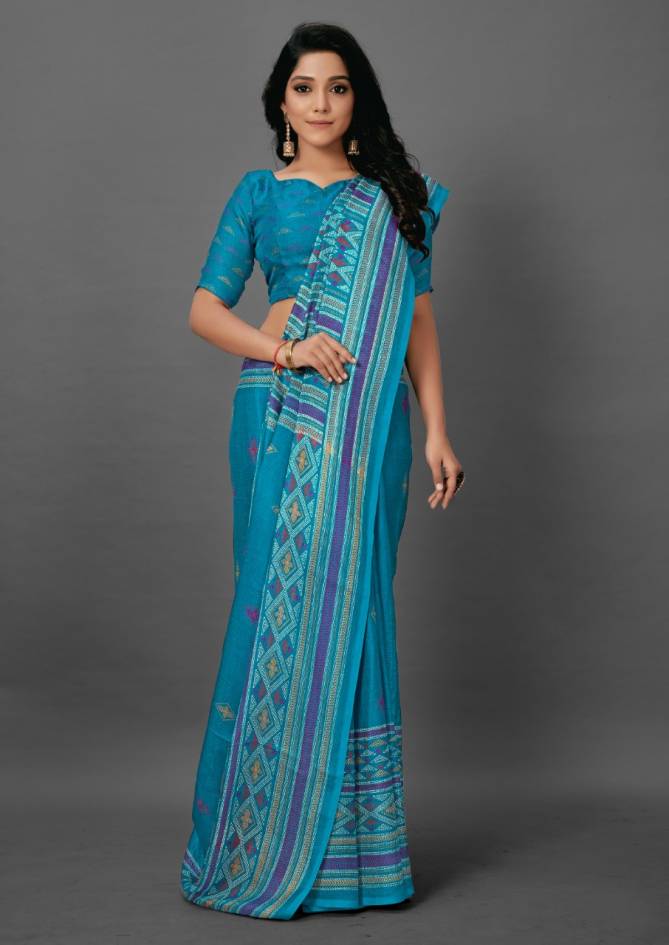 Jute Silk 101 Casual Wear Designer Fancy Silk Sarees Collection